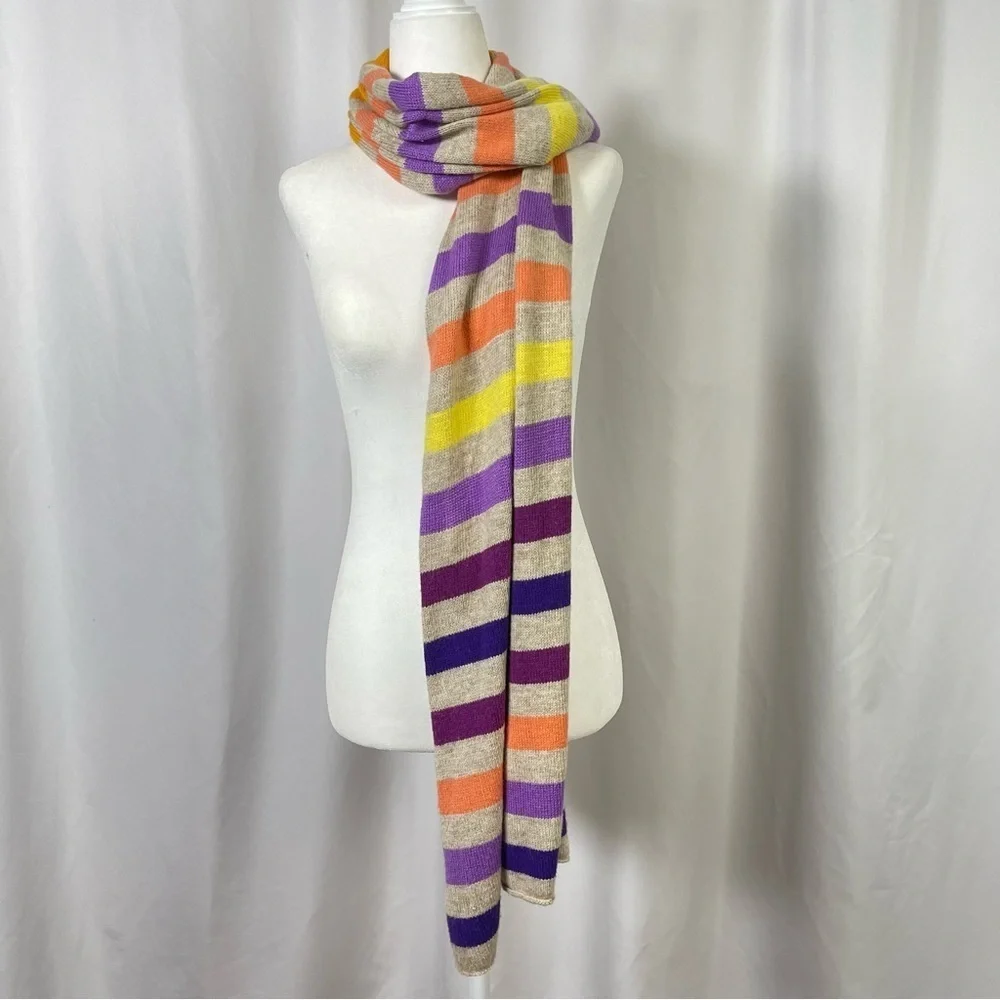 Old Navy Multicolor Striped Scarf Soft Thick Warm Cozy Fall Winter Colorful